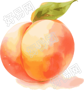 桃子卡通插画设计素材