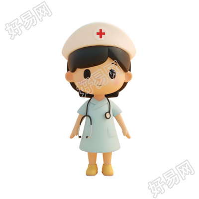 3D护士模型插画