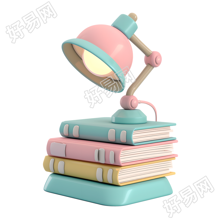 3D台灯商用插画