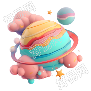 卡通星球可爱插图