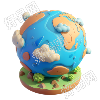 卡通星球简约设计素材