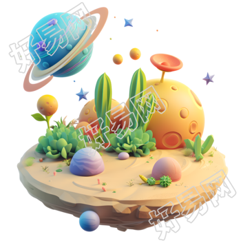 卡通星球高清图形素材