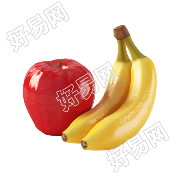 果蔬简洁3D插图