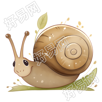 蜗牛卡通PNG素材