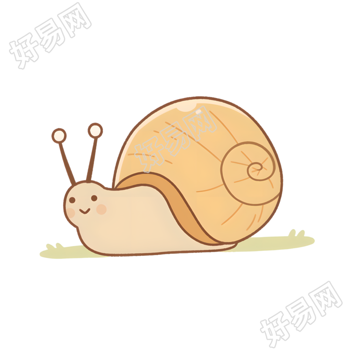 蜗牛卡通可爱插图