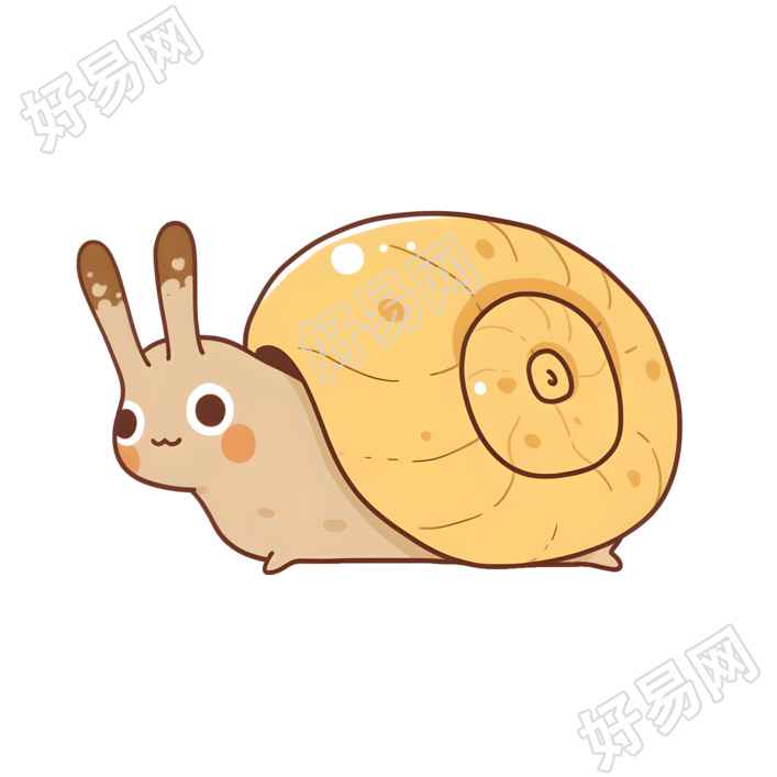 蜗牛卡通插画素材