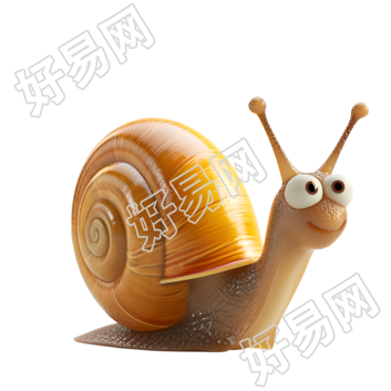 蜗牛卡通PNG插图