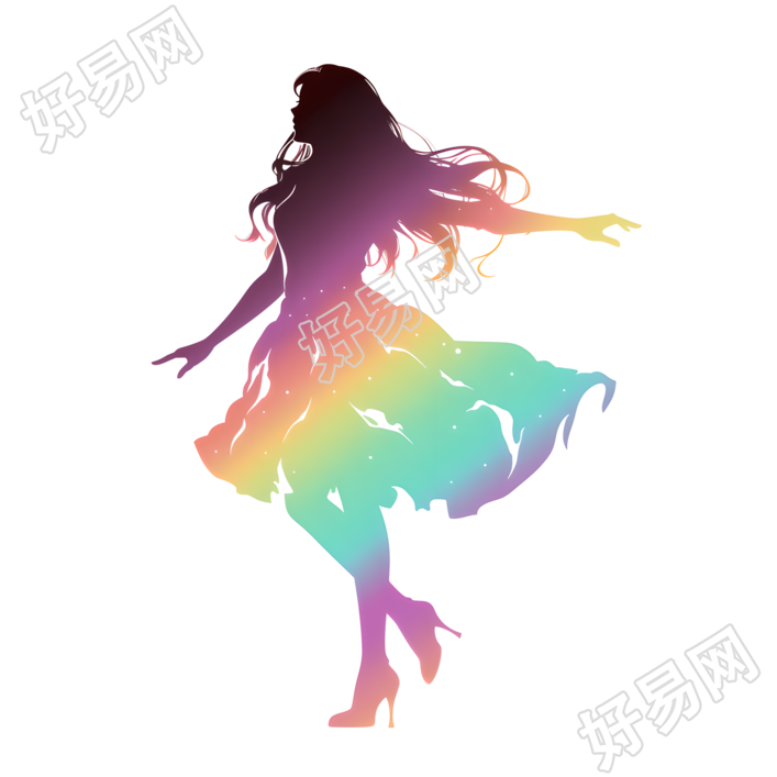 舞蹈剪影插图