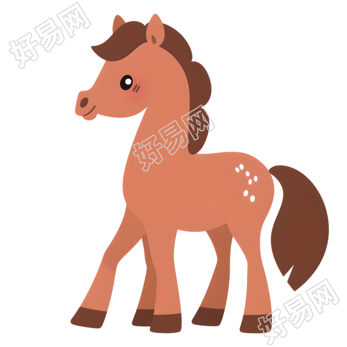 卡通马插画设计元素