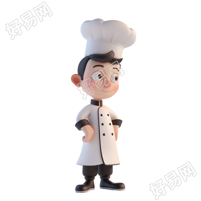 3D厨师图形元素