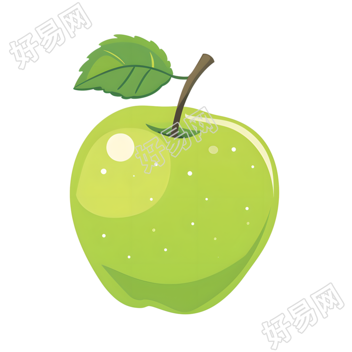 青苹果插画素材