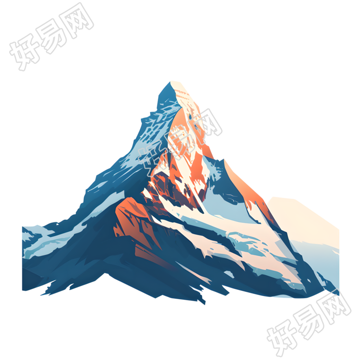 山峰山景插画素材