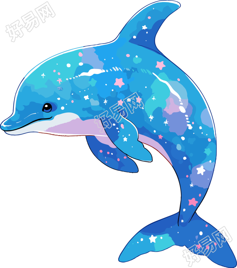 海豚卡通元素