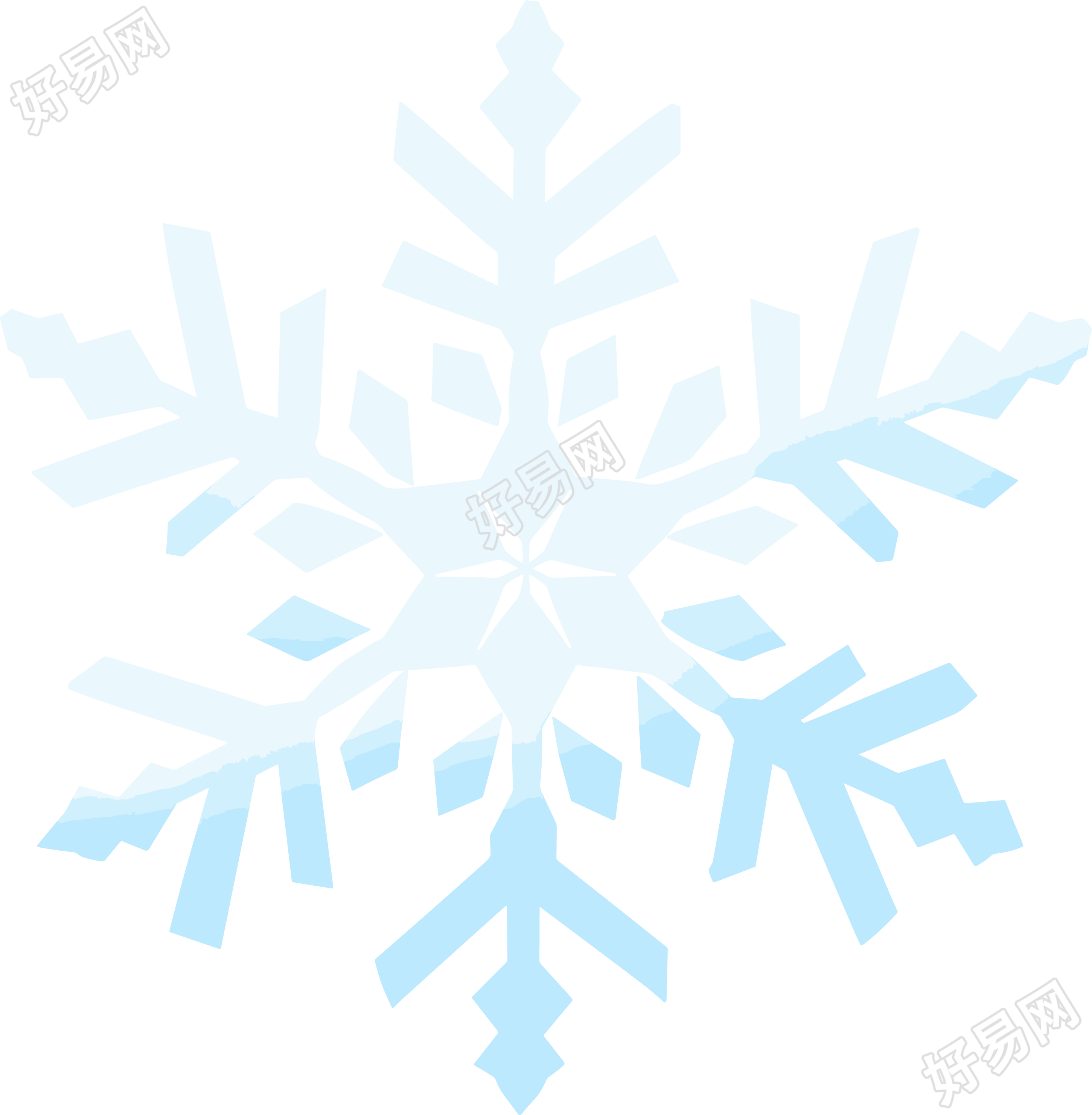 雪花矢量插图