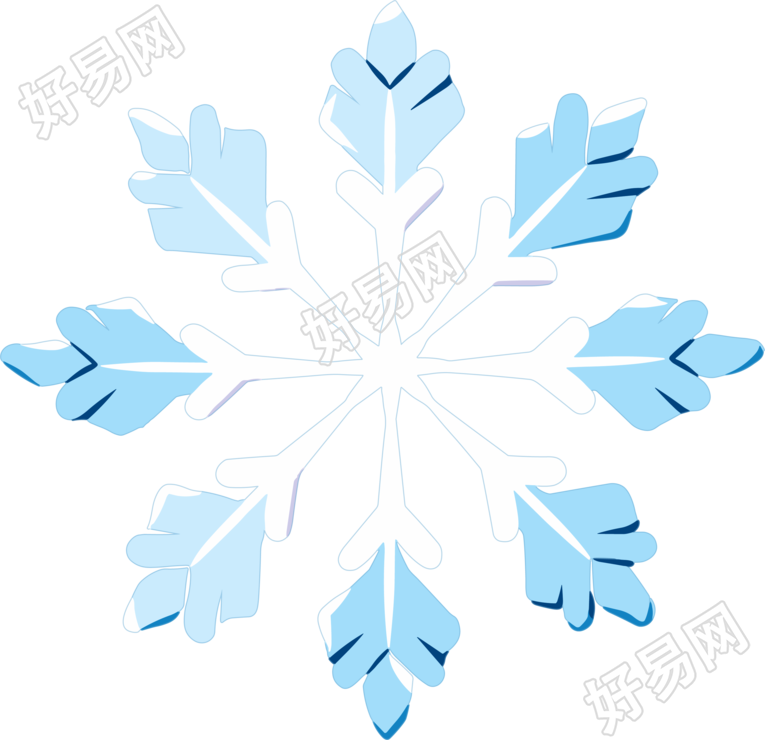 雪花矢量简约插画