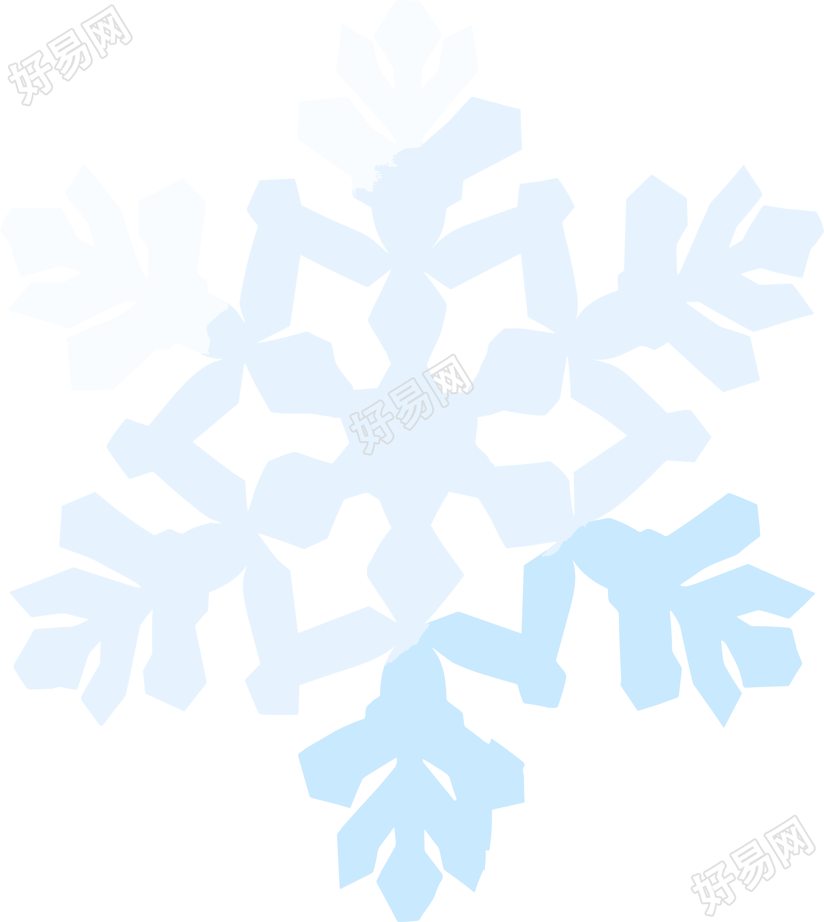 雪花矢量图形设计素材