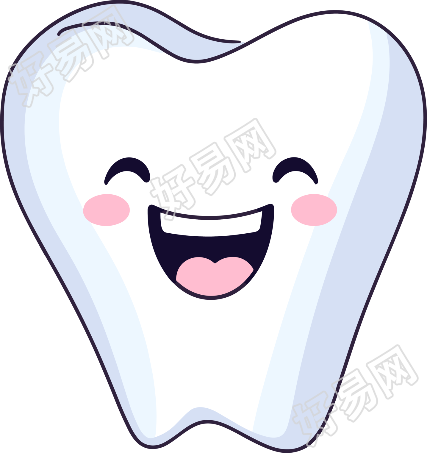 牙齿卡通商业设计插图