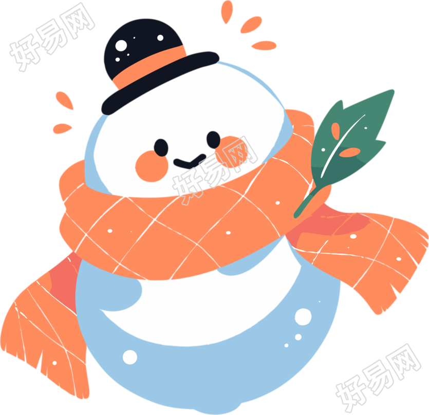 冬天卡通小雪人素材