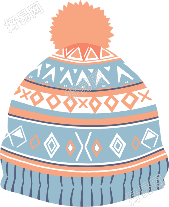 冬天卡通帽子插图设计