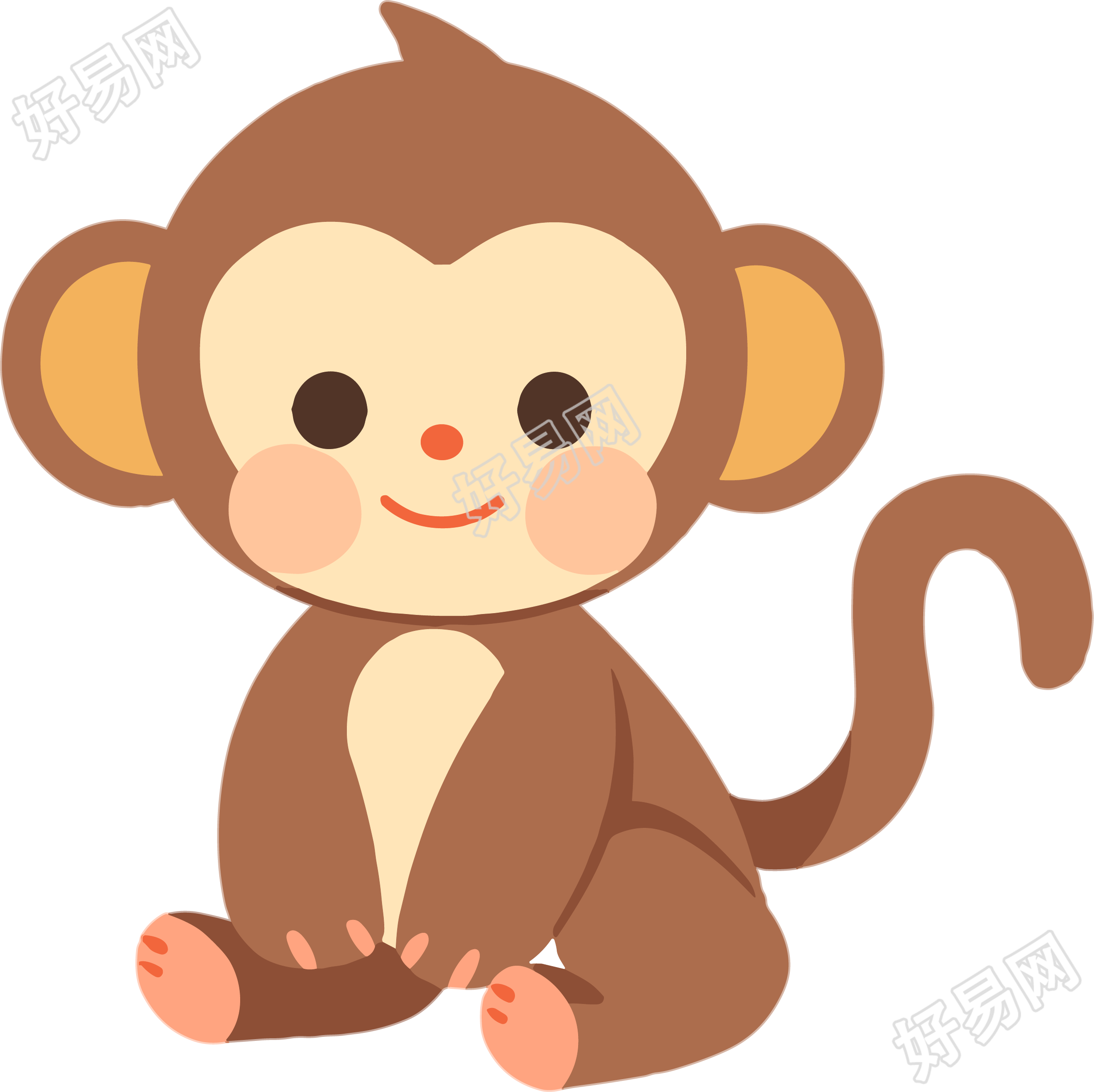 猴子卡通设计元素