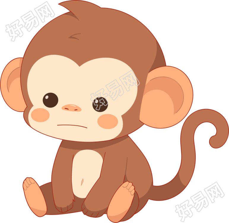 猴子卡通商用插画