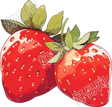 草莓卡通元素