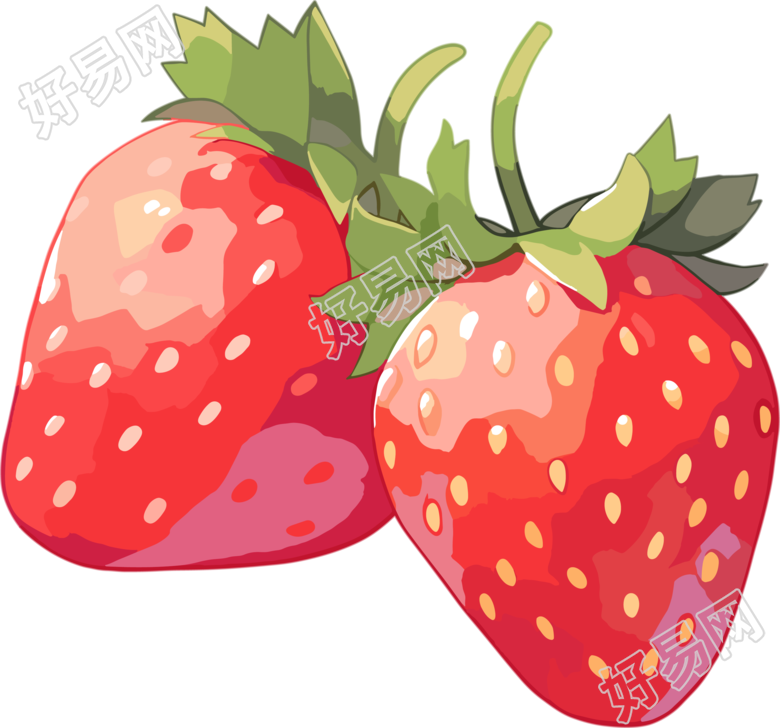 草莓卡通插画