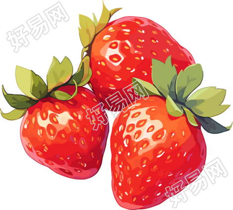 草莓卡通插图