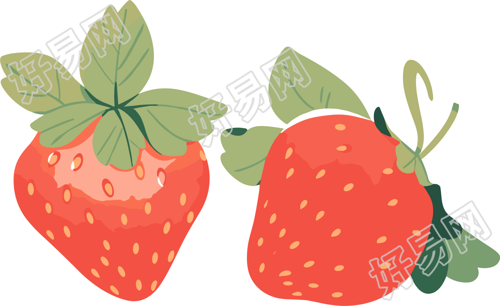 草莓卡通图形素材