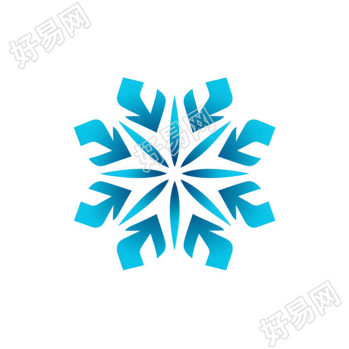雪花图标创意插图