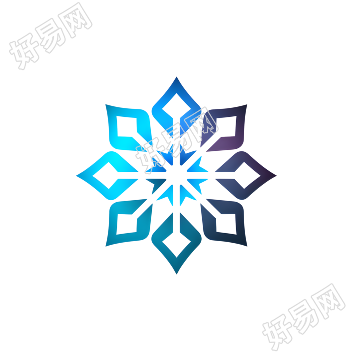 雪花图标插画设计素材