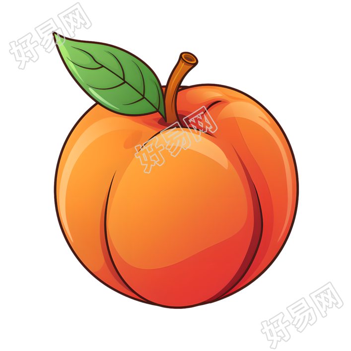 桃子卡通插图