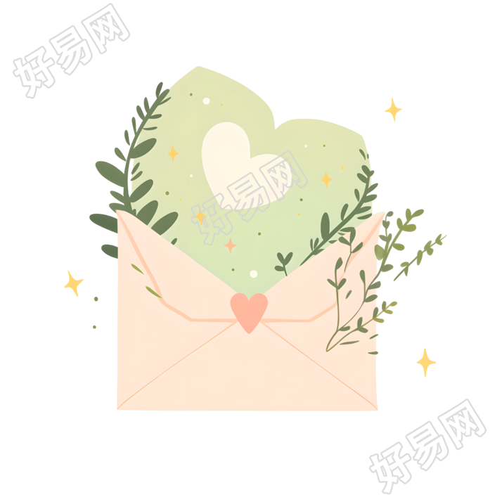 贺卡透明背景插图