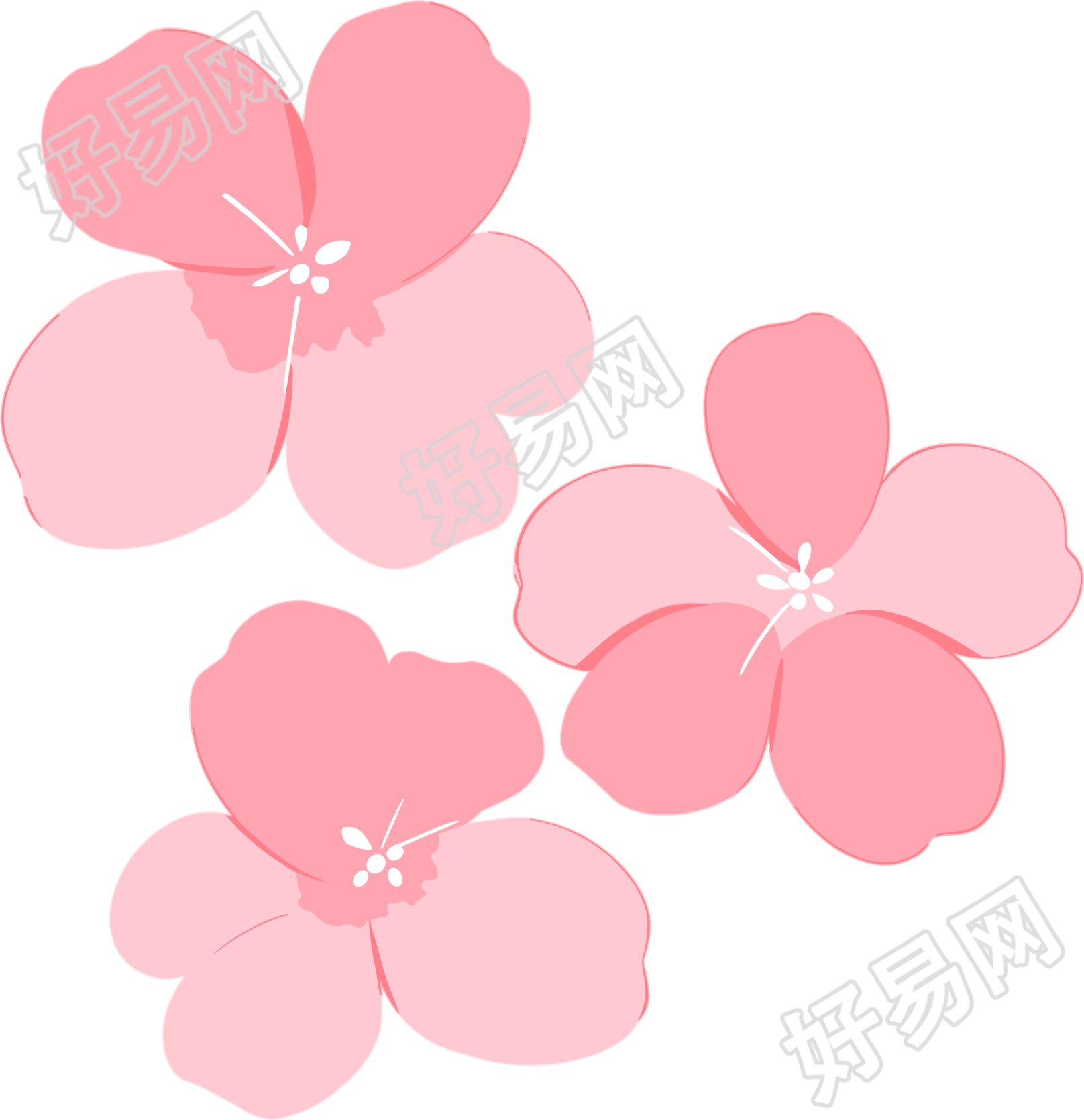 花瓣简单扁平素材