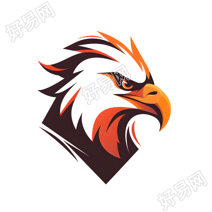 老鹰logo元素插画