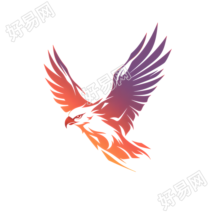 老鹰logo渐变插图