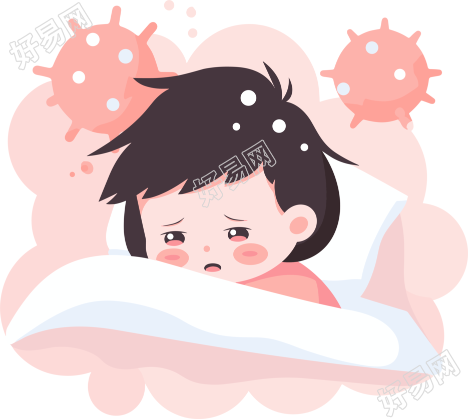发烧透明背景插图