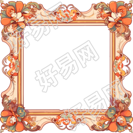 复古边框华丽插图