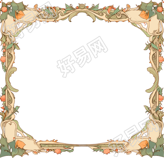 复古边框PNG素材