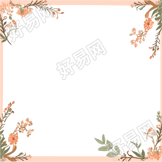 复古边框插画