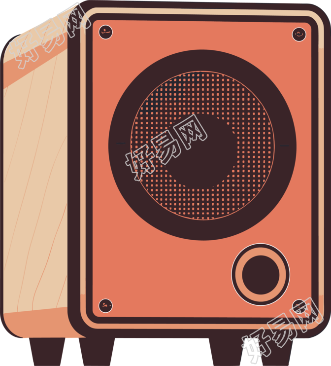 蓝牙音箱创意插画