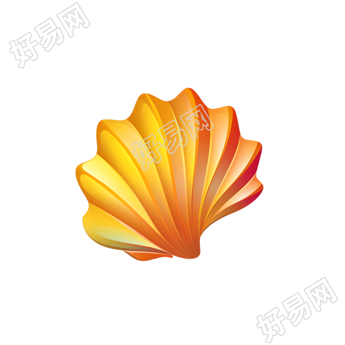 贝壳logo简约插画