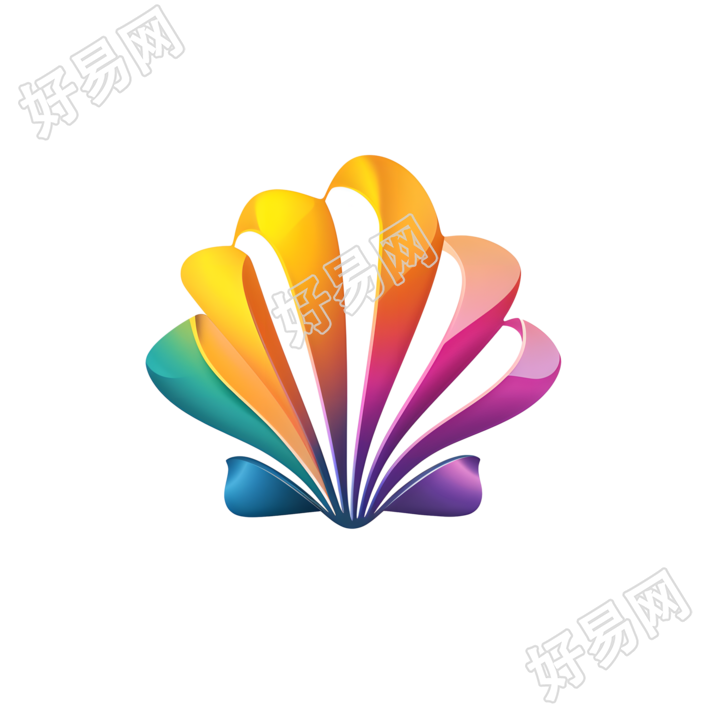 贝壳logo简单可爱插图