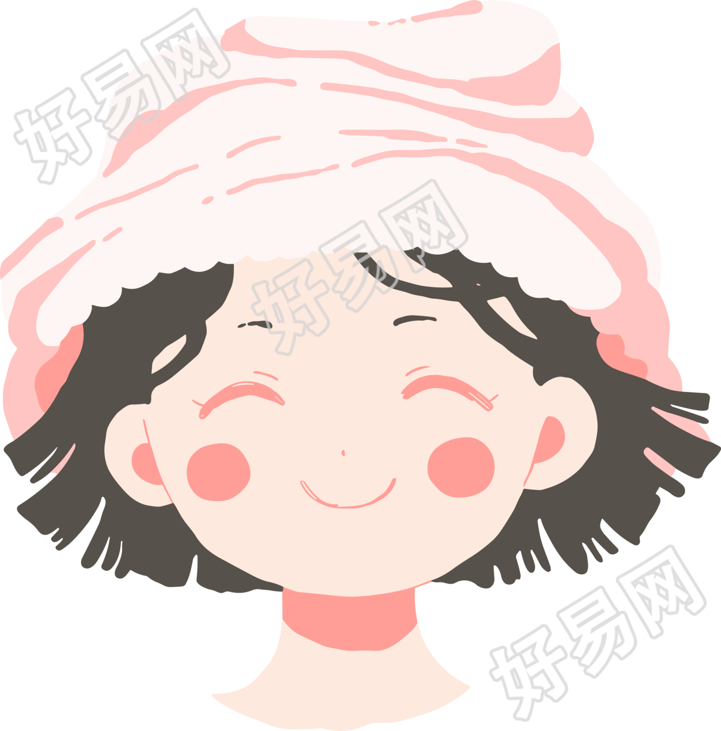 洗澡卡通商业插画