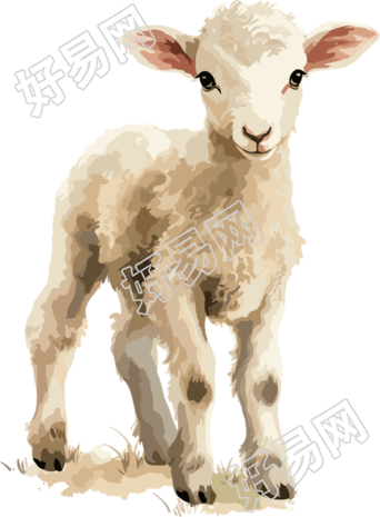 小羊卡通插画素材