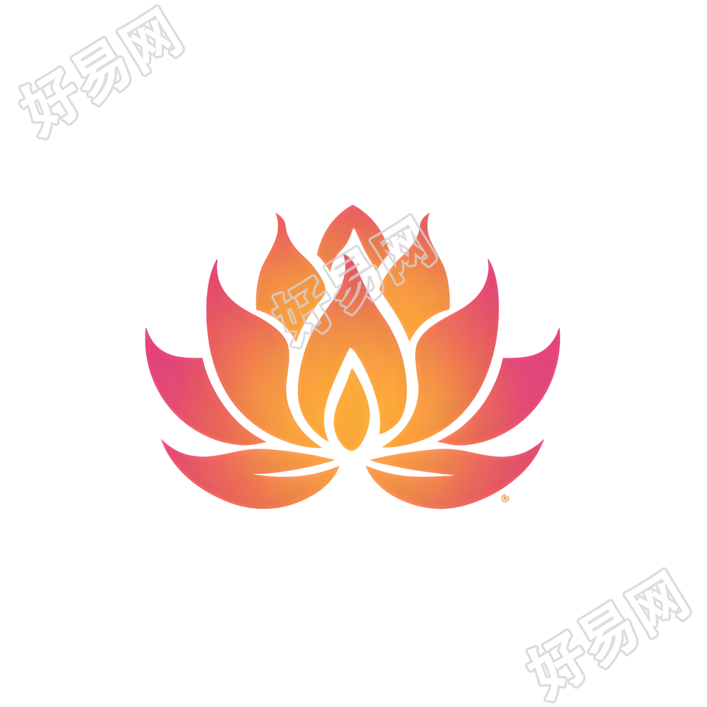 莲花logo商业设计插画