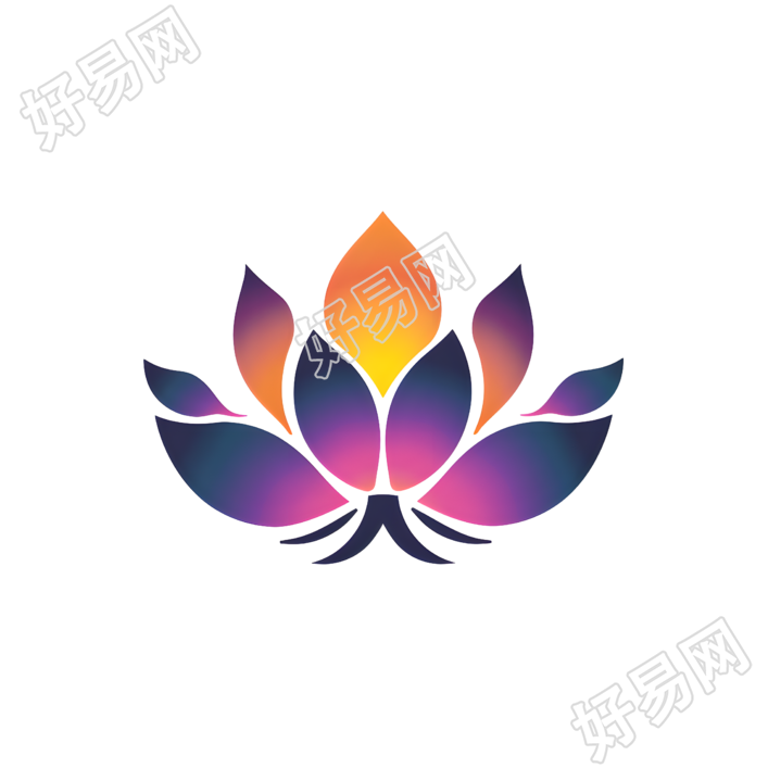 莲花logo插画素材