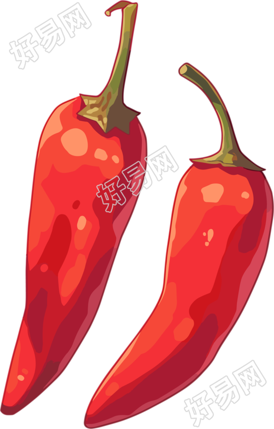 红辣椒透明背景素材