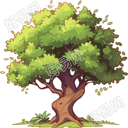 卡通树创意设计元素