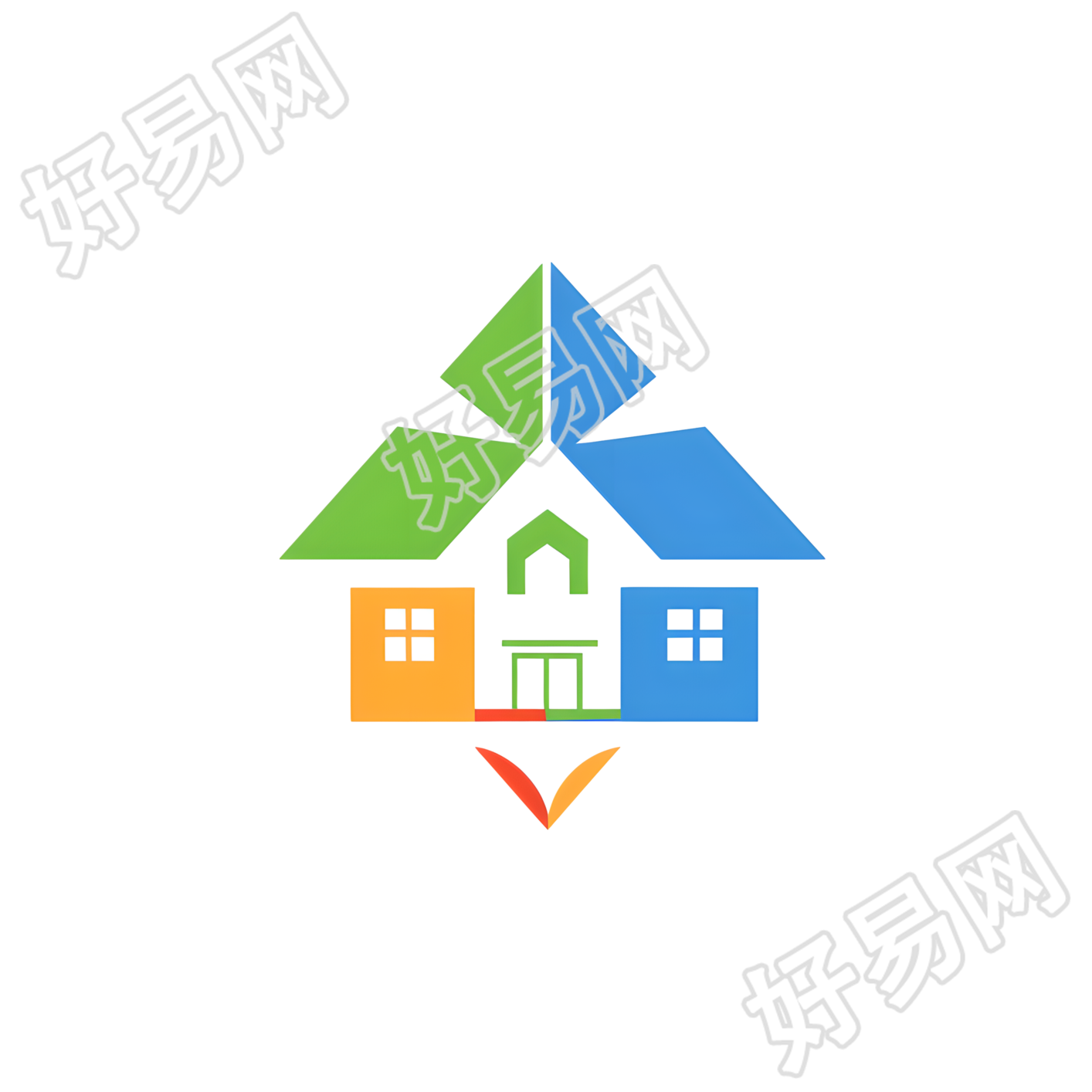 房子图标可商用插画